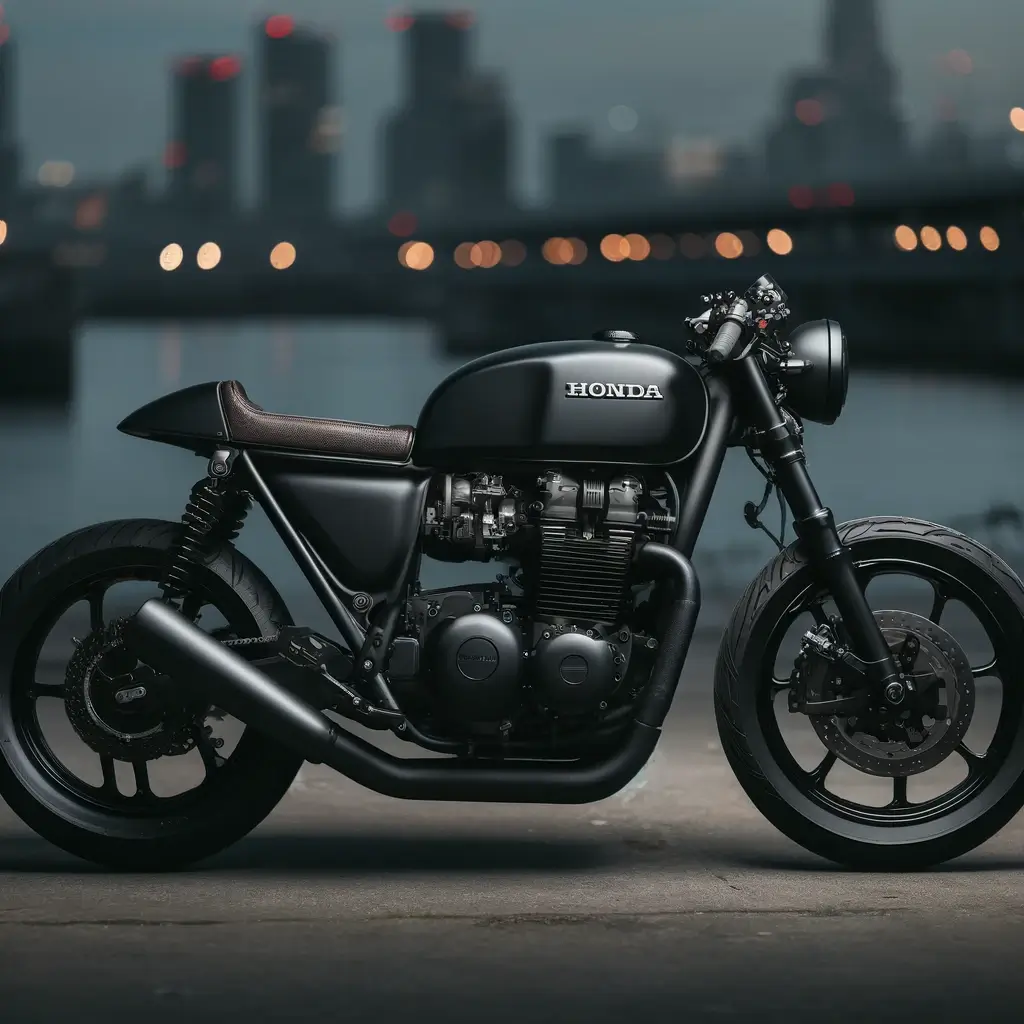 Matte Black honda cafe racer color scheme