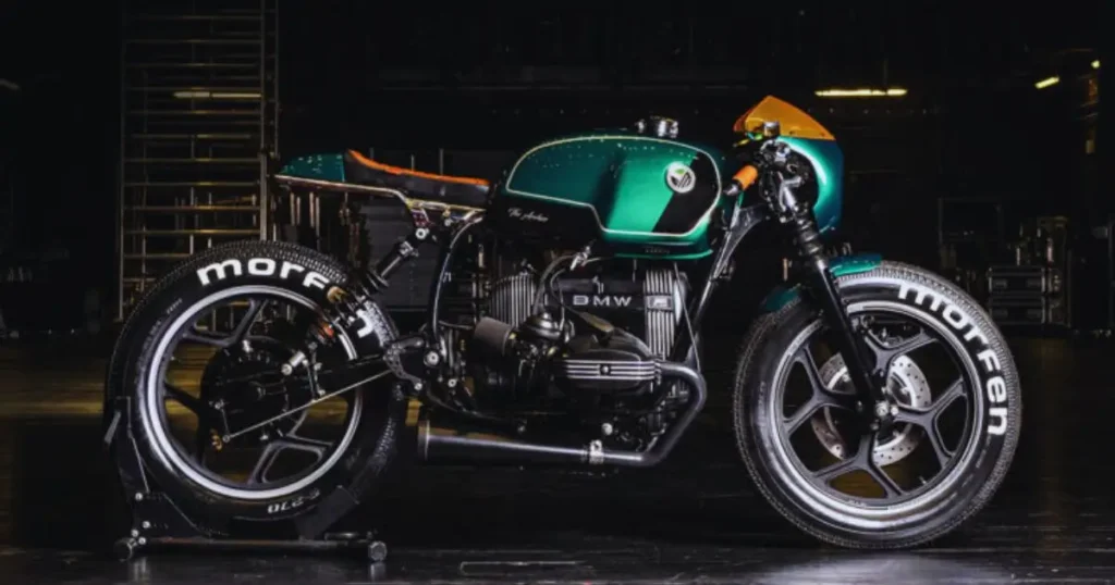 British Racing Green BMW R80 café racer