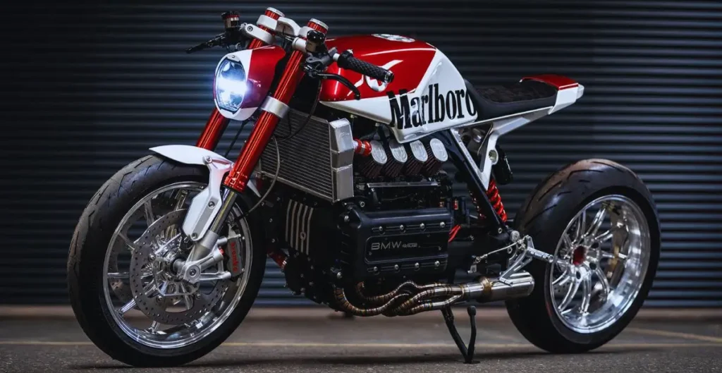 BMW K1100RS Café Racer red and white