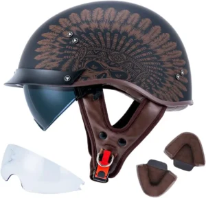 VCOROS F-07 Motorcycle Half Face Helmet