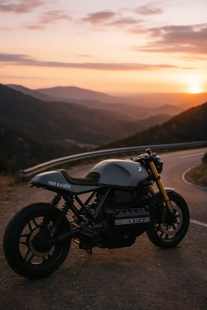 Der Kaiser BMW K100LT riding shot