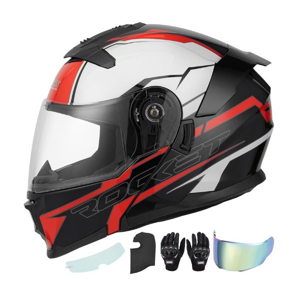 Modular Motorcycle Helmets Full Face Flip up Street Bike Motorcycle Helmet for Unisex Adult Model 912
