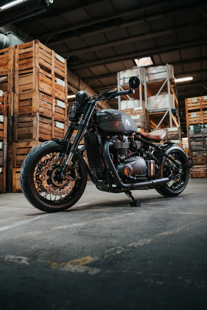 Studio shot of FCR Original Triumph 1200 Bobber showcasing its balanced design
