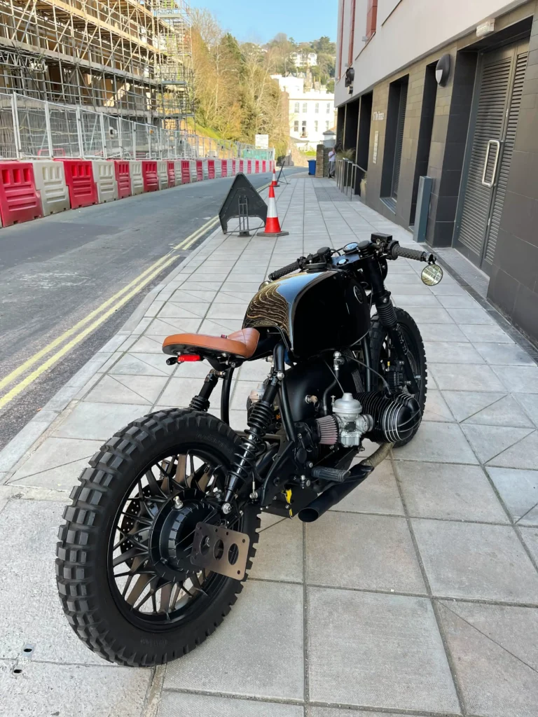 bmw r100 black bobber build